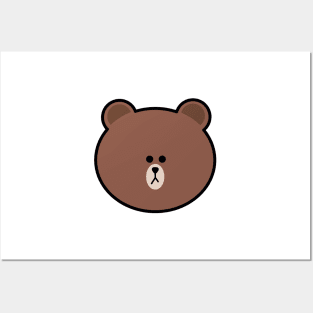 LINE Friends brown bear Posters and Art